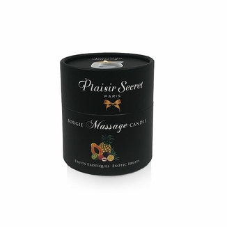 Массажная свеча Plaisirs Secrets Pineapple Mango (80 мл) подарочная упаковка, керамический сосуд, фото №3