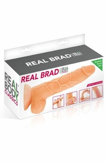 Фаллоимитатор с подвижной крайней плотью Real Body - Real Brad, диаметр 4,5см, TPE, numer zdjęcia 4