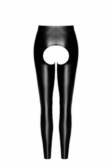 Лeггинсы Noir Handmade F304 Taboo wetlook leggings with open crotch and bum - M, numer zdjęcia 6