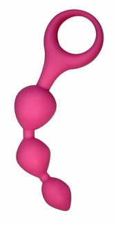 Анальные шарики Alive Triball Pink, силикон, макс. диаметр 2см, фото №2