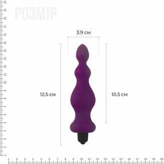 Анальная пробка с вибрацией Adrien Lastic Bullet Amuse Purple, макс. диаметр 3,9см, фото №3