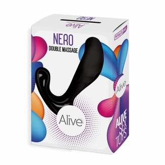 Самый недорогой массажер простаты Alive Nero для новичков, силикон и пластик, отлично для старта, фото №3