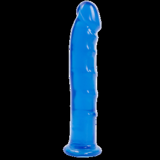 Фаллоимитатор Doc Johnson Jelly Jewels Dong & Suction Cup Blue, диаметр 3,6см, антибактериальный ПВХ, photo number 2
