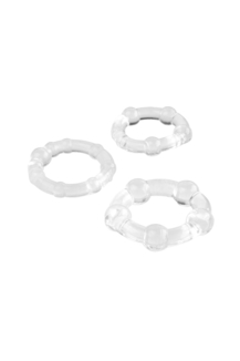 Набор колец Toyfa A-Toys, силикон, прозрачный, Ø 3,5/3/2 см, фото №4