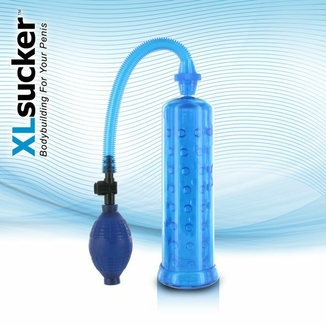 Вакуумная помпа XLsucker Penis Pump Blue для члена длиной до 18см, диаметр до 4см, фото №2