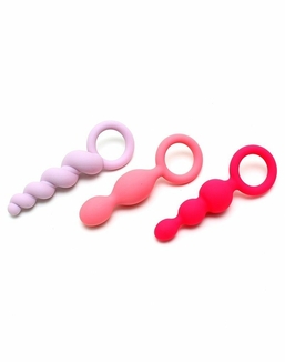 Набор анальных игрушек Satisfyer Plugs colored (set of 3) - Booty Call, макс. диаметр 3 см, фото №3