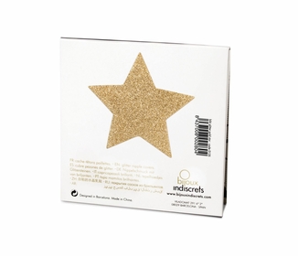 Пэстис - стикини Bijoux Indiscrets - Flash Star Gold, наклейки на соски, фото №4