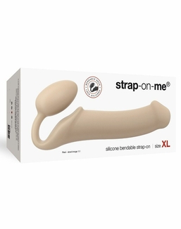 Безремневой страпон Strap-On-Me Flesh XL, полностью регулируемый, диаметр 4,5см, фото №4