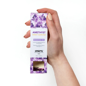 Массажное масло EXSENS Amethyst Sweet Almond (расслабляющее с аметистом) 100мл, натуральное, numer zdjęcia 4