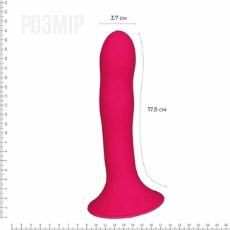 Дилдо с присоской Adrien Lastic Hitsens 4 Pink, отлично для страпона, диаметр 3,7см, длина 17,8см, фото №3