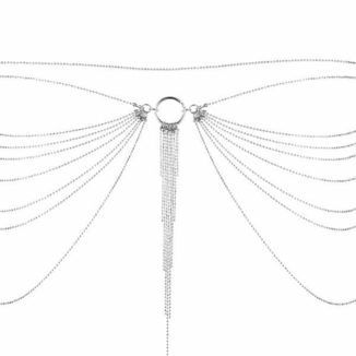 Цепочка трусики или лиф Bijoux Indiscrets Magnifique Waist Chain - silver, украшение на тело, фото №3