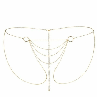 Цепочка-трусики Bijoux Indiscrets Magnifique Bikini Chain – Gold, украшение для тела, numer zdjęcia 3