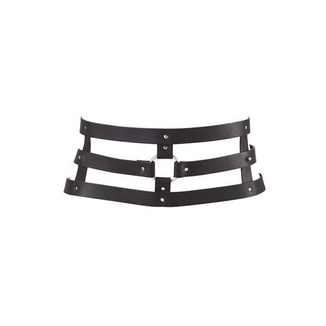 Портупея-пояс Bijoux Indiscrets MAZE - Wide Belt and Restraints Black, экокожа, фото №2