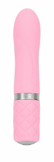 Роскошный вибратор PILLOW TALK - Flirty Pink с кристаллом Сваровски, гибкая головка, фото №3