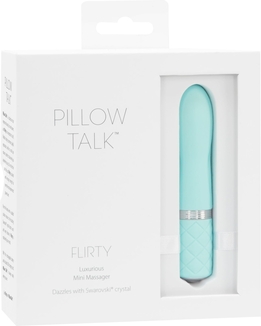 Роскошный вибратор PILLOW TALK - Flirty Teal с кристаллом Сваровски, гибкая головка, numer zdjęcia 8