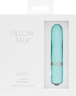 Роскошный вибратор PILLOW TALK - Flirty Teal с кристаллом Сваровски, гибкая головка, numer zdjęcia 9