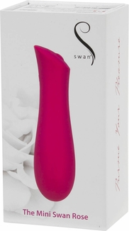 Минивибратор The Mini Swan Rose с плавным увеличением интенсивности вибрации, силикон, фото №13