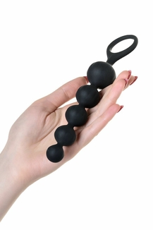 Набор анальных бус Satisfyer Beads Black, силикон, макс. диаметр 3,3 см и 3,5 см, фото №5