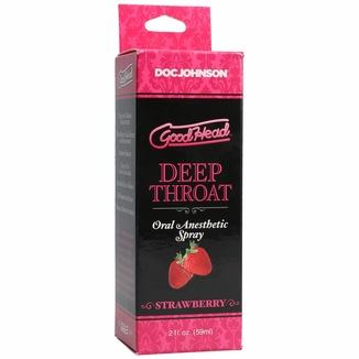 Спрей для минета Doc Johnson GoodHead DeepThroat Spray – Sweet Strawberry 59 мл для глубокого минета, фото №4