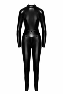 Комбинезон Noir Handmade F319 Caged wetlook catsuit with zippers and ring - M, numer zdjęcia 6