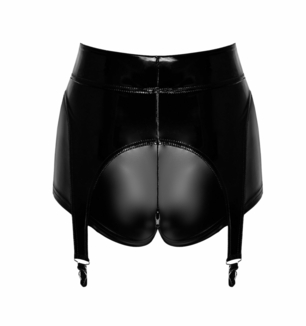 Шортики Noir Handmade F325 Glam suspender wetlook and vinyl shorts - M, photo number 8
