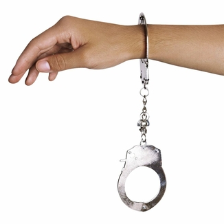 Наручники металлические Adrien Lastic Handcuffs Metallic (полицейские), фото №4