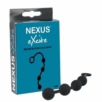 Анальные шарики Nexus Excite Medium Anal Beads, силикон, макс. диаметр 2,5см, numer zdjęcia 2