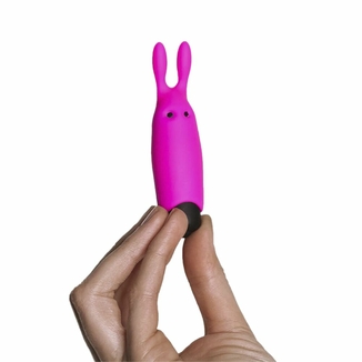 Вибропуля Adrien Lastic Pocket Vibe Rabbit Pink со стимулирующими ушками, numer zdjęcia 5