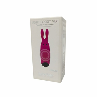 Вибропуля Adrien Lastic Pocket Vibe Rabbit Pink со стимулирующими ушками, numer zdjęcia 6