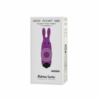 Вибропуля Adrien Lastic Pocket Vibe Rabbit Purple со стимулирующими ушками, фото №6