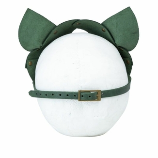 Премиум маска кошечки LOVECRAFT, натуральная кожа, зеленая, подарочная упаковка, numer zdjęcia 6