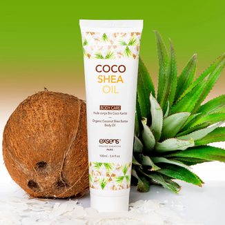 Органическое кокосовое масло карите (ши) для тела EXSENS Coco Shea Oil 100 мл, сертификат ECOCERT, numer zdjęcia 6