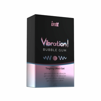 Жидкий вибратор Intt Vibration Bubble Gum (15 мл), густой гель, очень вкусный, действует до 30 минут, фото №4