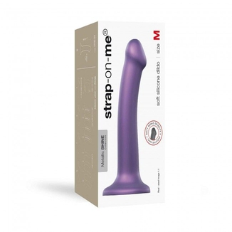 Насадка для страпона Strap-On-Me Mono Density Dildo Violet M, диам. 3,3см, однослойный силикон, гибк, photo number 5