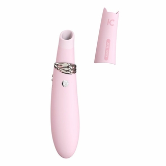Вакуумный стимулятор с вибрацией KISTOY Miss CC Pink, можно использовать как вибратор, диам. 3,6см, фото №4