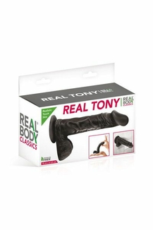 Фаллоимитатор Real Body - Real Tony Black, TPE, диаметр 3,5см, photo number 4