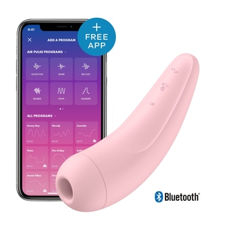 Вакуумный клиторальный стимулятор Satisfyer Curvy 2+ Pink с управлением через интернет, фото №2