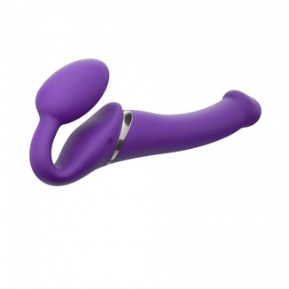 Безремневой страпон с вибрацией Strap-On-Me Vibrating Violet M диаметр 3,3см, пульт ДУ, регулируемый, photo number 2