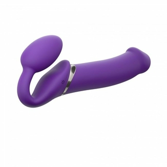 Безремневой страпон с вибрацией Strap-On-Me Vibrating Violet XL, диам. 4,5см, пульт ДУ, регулируемый, photo number 2