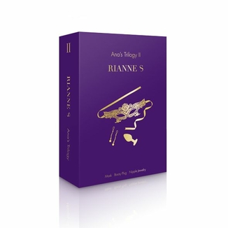 Романтический подарочный набор RIANNE S Ana's Trilogy Set II: пробка 2,7 см, лассо для сосков, маска, фото №3