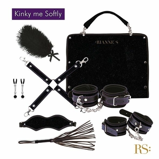 Подарочный набор для BDSM RIANNE S - Kinky Me Softly Black: 8 предметов для удовольствия, numer zdjęcia 2
