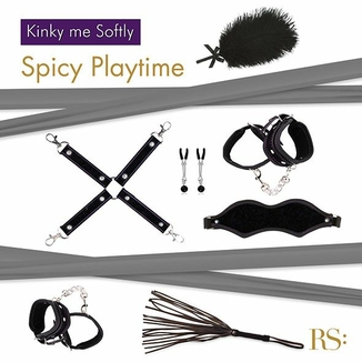Подарочный набор для BDSM RIANNE S - Kinky Me Softly Black: 8 предметов для удовольствия, numer zdjęcia 3