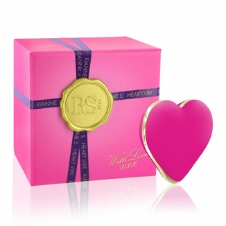 Вибратор-сердечко Rianne S: Heart Vibe Rose, 10 режимов, медицинский силикон, подарочная упаковка, numer zdjęcia 2