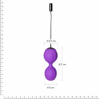 Вагинальные шарики с вибрацией Adrien Lastic Kegel Vibe Purple, диаметр 3,7см, фото №3