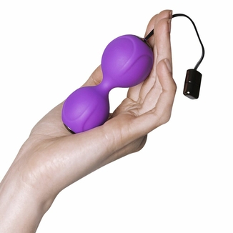 Вагинальные шарики с вибрацией Adrien Lastic Kegel Vibe Purple, диаметр 3,7см, фото №5