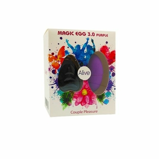 Виброяйцо Alive Magic Egg 3.0 Purple с пультом ДУ, на батарейках, numer zdjęcia 3