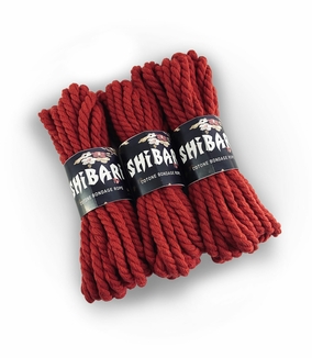 Хлопковая веревка для Шибари Feral Feelings Shibari Rope, 8 м красная, numer zdjęcia 3