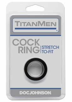 Эрекционное кольцо Doc Johnson Titanmen Tools - Cock Ring - Black, фото №3