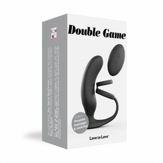 Вибромассажер простаты Love To Love Double Game с двойным эрекционным кольцом и пультом ДУ, фото №6