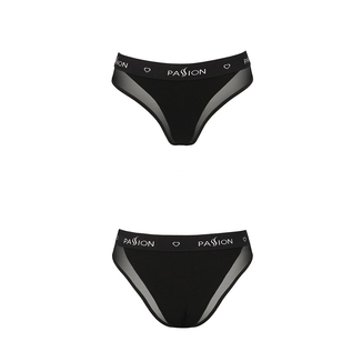 Трусики с прозрачной вставкой Passion PS002 PANTIES L, black, фото №6